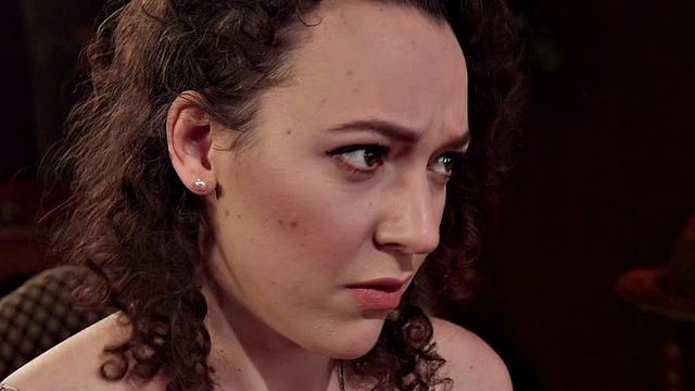 Lezdom MILF whips and toys her in suspension bondage