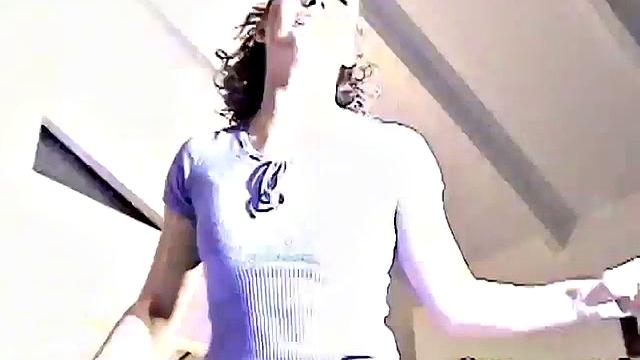 Horny teasing teen strips off and shows her ass