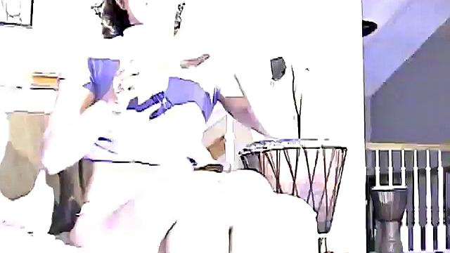 Horny teasing teen strips off and shows her ass