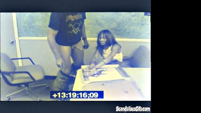 Black Girl Gives Blowjobs to the Guys Caught on Tape