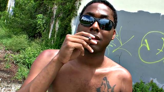 Real ebony picked up outdoor and analfucked by BWC