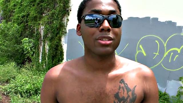 Real ebony picked up outdoor and analfucked by BWC