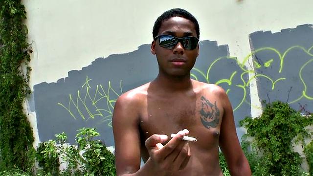 Real ebony picked up outdoor and analfucked by BWC