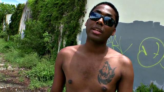 Real ebony picked up outdoor and analfucked by BWC