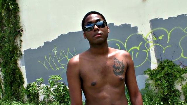 Real ebony picked up outdoor and analfucked by BWC