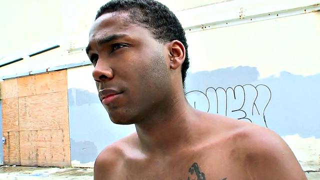 Real ebony picked up outdoor and analfucked by BWC