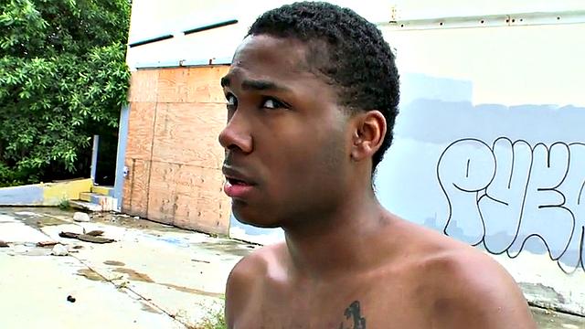 Real ebony picked up outdoor and analfucked by BWC