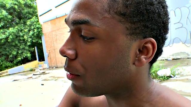 Real ebony picked up outdoor and analfucked by BWC