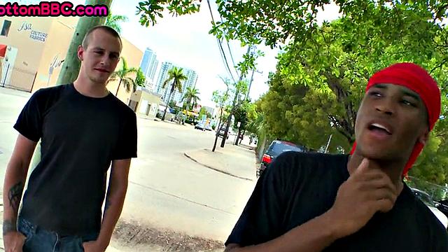 Public Nubian thug assfucked by white outdoor 4 money