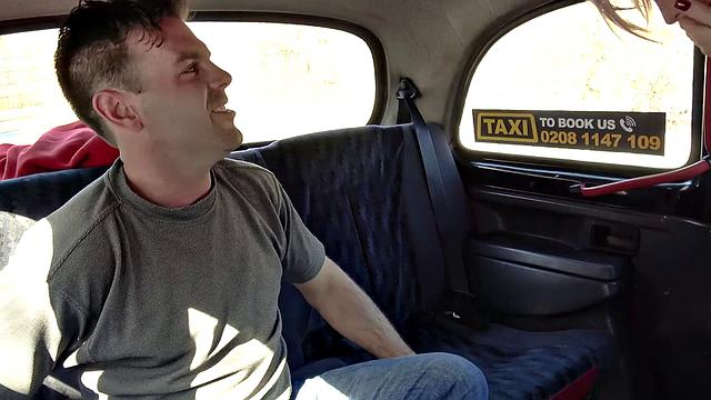 Tattooed driver with big tits rides hard while getting her pussy fingered