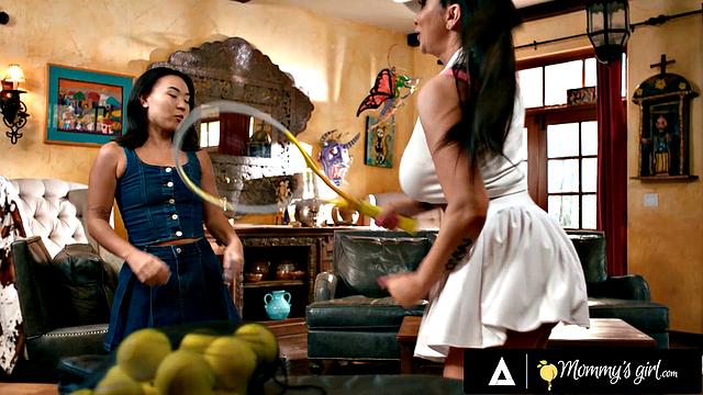 MOMMY'S GIRL - Mischievous Kimmy Kimm Learns Tennis To Spend Time With Romi Rain