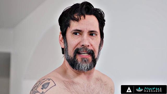 NURU MASSAGE - Sexy Assistant Makes Up For Booking Mistake By Giving Boss A Naughty Massage