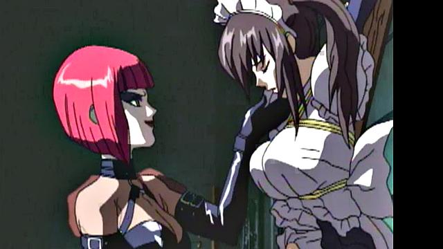 Аниме шлюшка связана и жестко растянута спекулумом