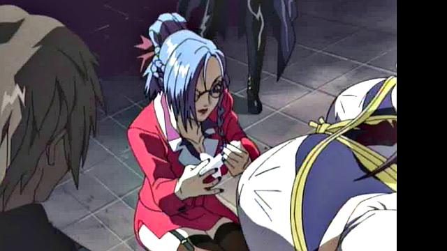 Аниме шлюшка связана и жестко растянута спекулумом