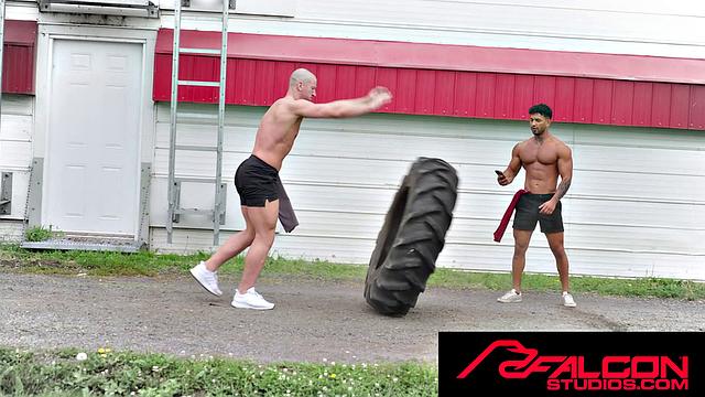 FalconStudios - Hot Jock Takes Tractor Tire Challenge And Fucks Tight Ass