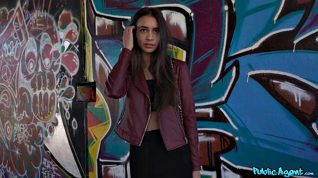 Hot Brunette Bounces on Huge Cock