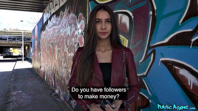 Hot Brunette Bounces on Huge Cock