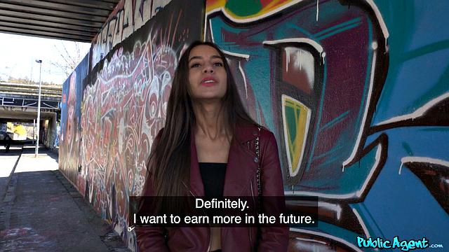 Hot Brunette Bounces on Huge Cock