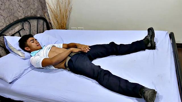 Robin is a rookie cop at just 22 years old. This kinky twinky cop loves his black leather boots and everyday when he gets home from duty he can't wait to get his nostrils filled with the sweet aroma of his hot sweaty boots.