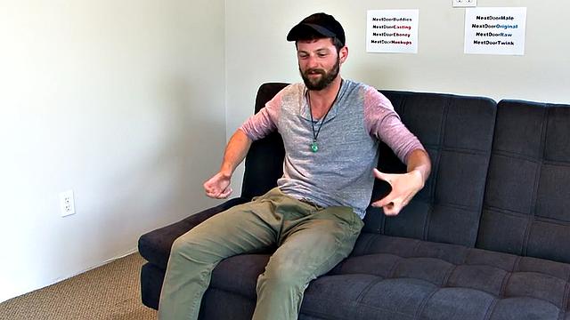 Amateur jock toys ass and jerks cock on casting