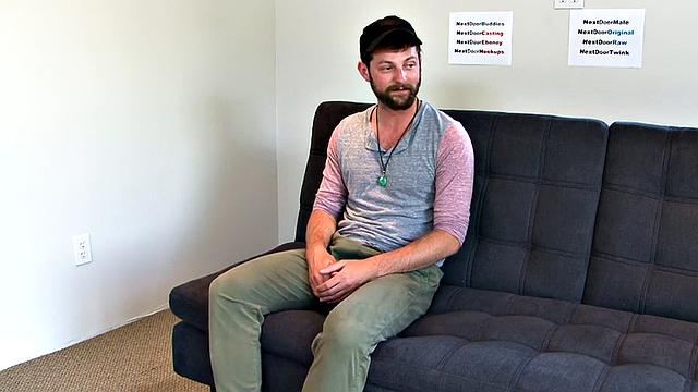 Amateur jock toys ass and jerks cock on casting