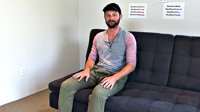 Amateur jock toys ass and jerks cock on casting