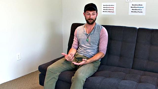 Amateur jock toys ass and jerks cock on casting