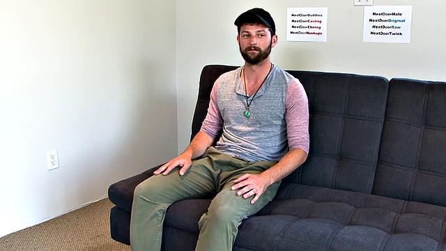 Amateur jock toys ass and jerks cock on casting