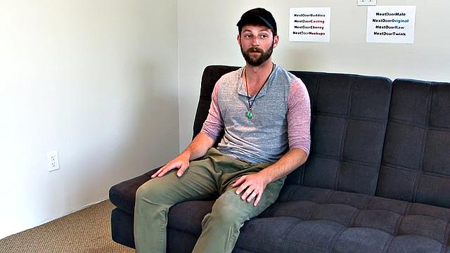 Amateur jock toys ass and jerks cock on casting