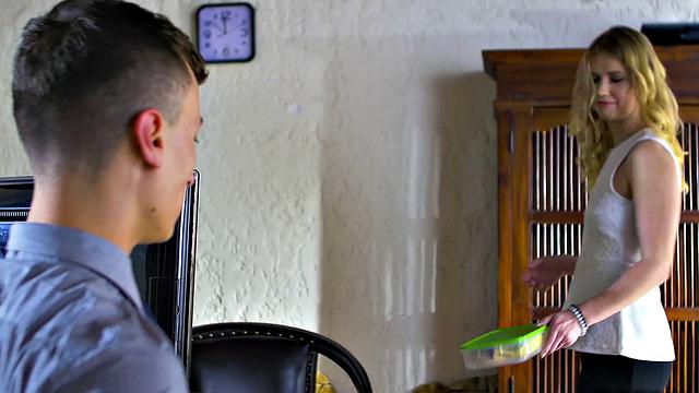 Experience the ultimate pleasure with this steamy thong-clad pussy play and cum-eating frenzy!