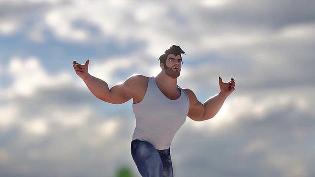 Гей-супергерои спасают друг друга без трусов