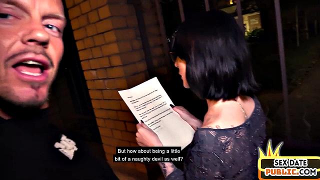 Real tattooed amateur babe fucked in hotel on date