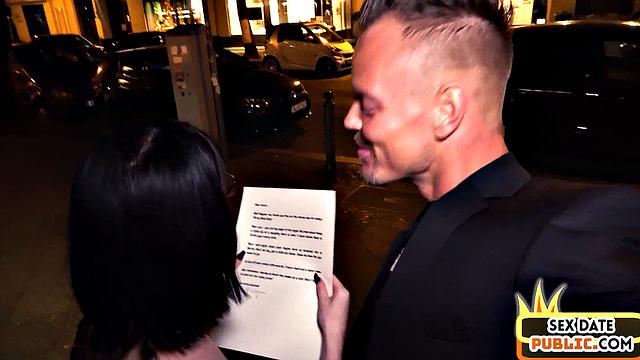 Real tattooed amateur babe fucked in hotel on date