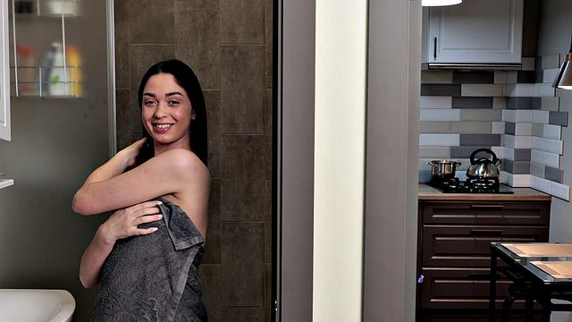 Teeny Lovers - Milena Briz - Slim brunette fucks doggystyle