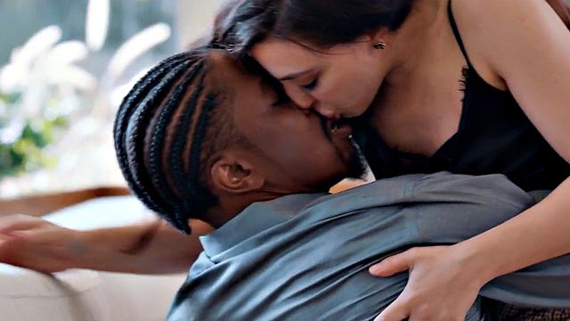 Watch these kinky tattooed babes get drilled in a wild interracial foursome