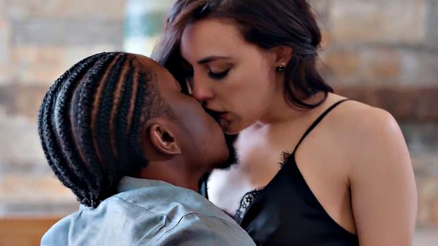 Watch these kinky tattooed babes get drilled in a wild interracial foursome