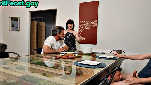 Str8 jock barebacked in threesome by twink and daddy