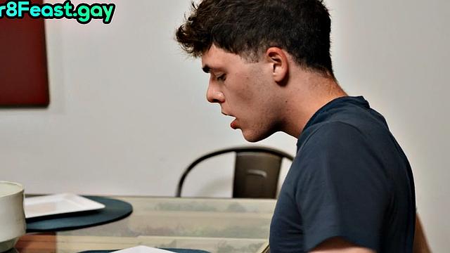 Str8 jock barebacked in threesome by twink and daddy