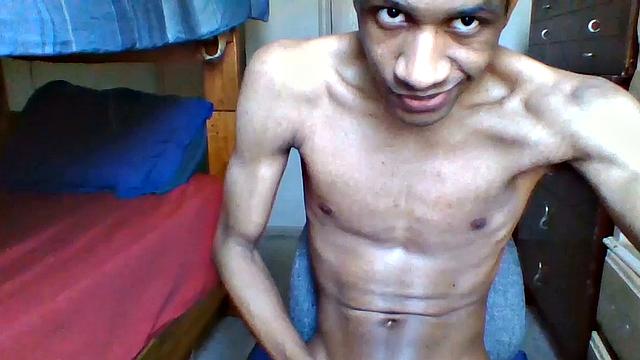Black Amateur Twink Stroking His Dick