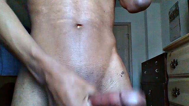 Black Amateur Twink Stroking His Dick