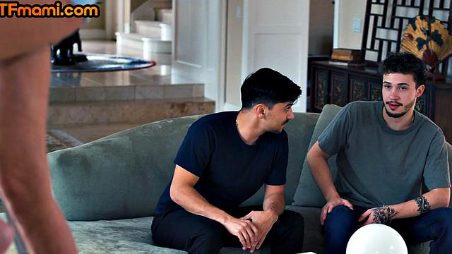 DTF stepmom sucks cock and gets pussypounded in 3some