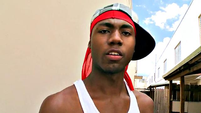 Black thug pulled and public fucked outdoor by white top