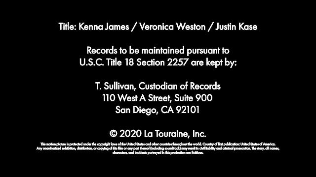 Cam-girls Kenna James & Veronica Weston get dared to tag team Kenna's partner