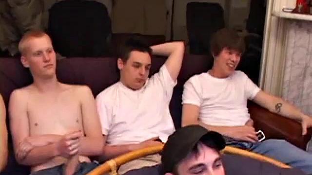 After the boys strip off the clothes and stroke up their boners, all four start some derious stroking. Kaos starts blowing Levi then Levi returns the favor and soon they both feed their dicks to Tapher.