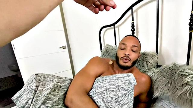 Ebony real gay analfucked in missionary by lover