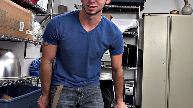 IR POV stud barebacked in office by top after BJ