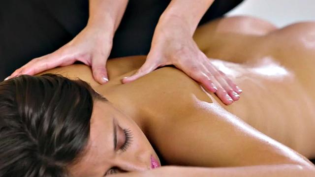 Lesbian masseuse oils up and licks dyke's wet snatch in a 69 position