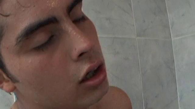 Latin jocks Marcos and Deivi finish a game of soccer and head for the shower. Naked, the two cannot resist and soon theyoung men are sucking on each other's uncut dicks.