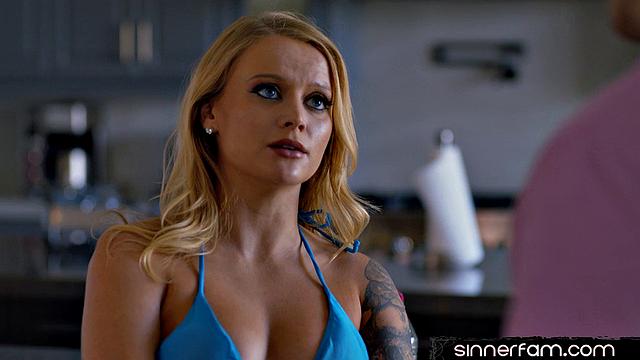 Cutie inked stepdaughter nailed by stepdad