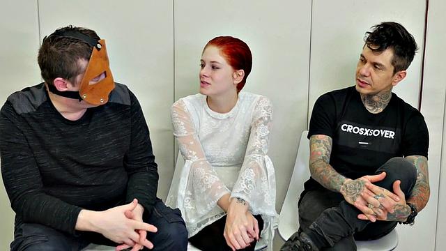 Humiliated sub gagging